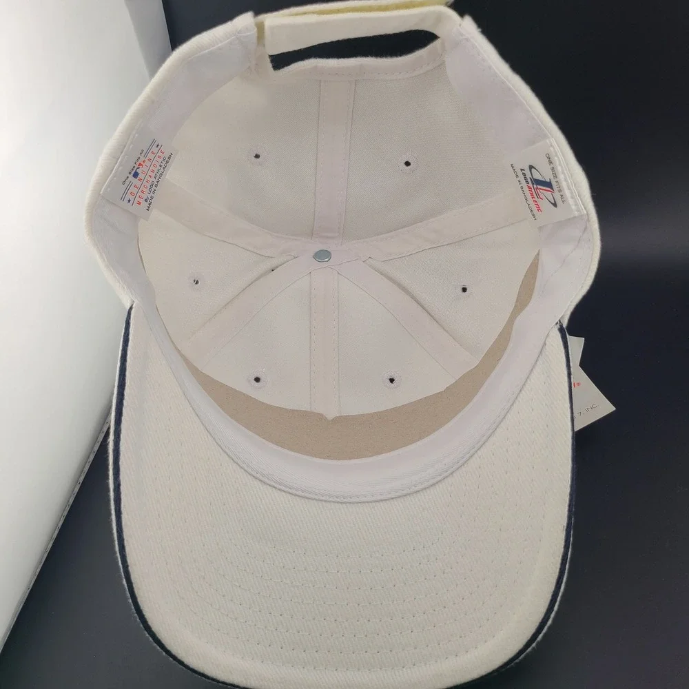 Vintage Logo Athletic Atlanta Braves MLB Baseball Cap Mens White Red Logo Hat